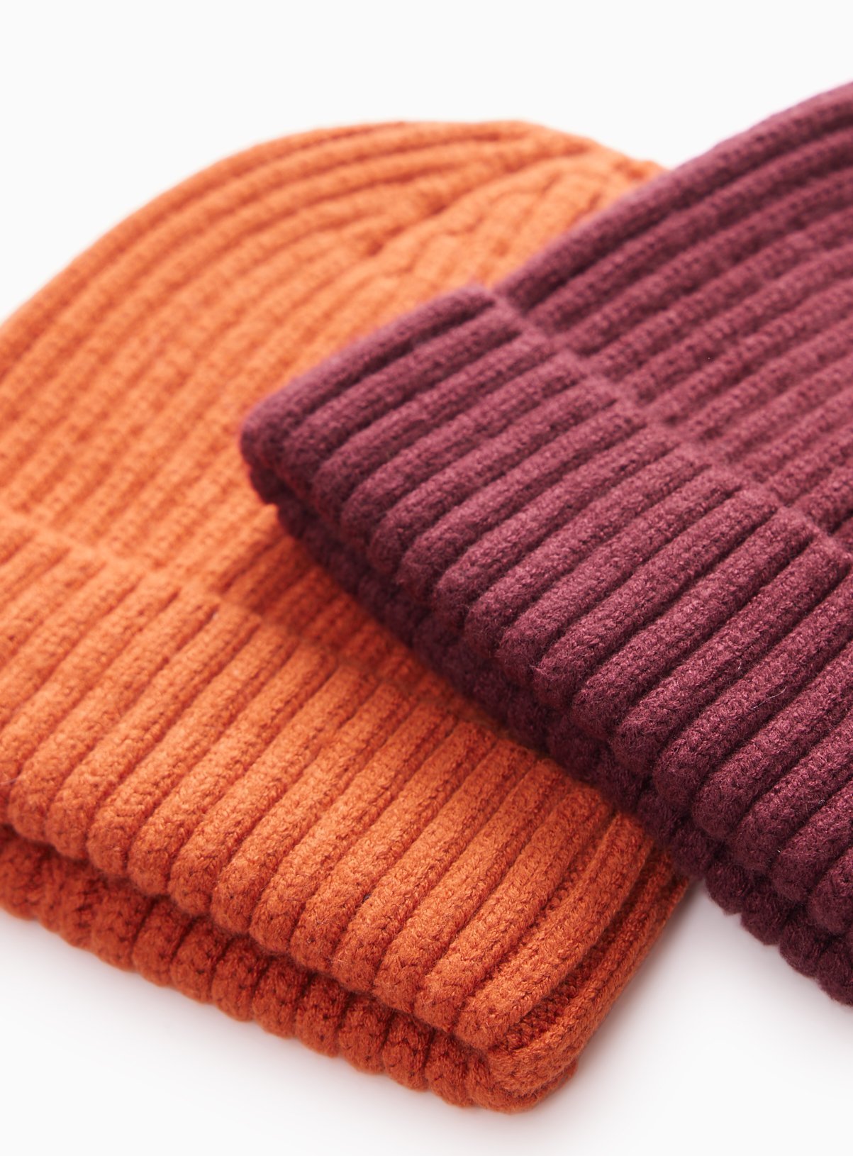 Rust and Burgundy Beanie 2 Pack  10-13 years - Image 2 thumbnail